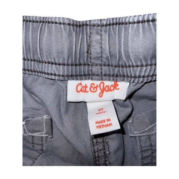 Cat And Jack Grey Cargo Drawstring Shorts Size 3T - Picture 3 of 3